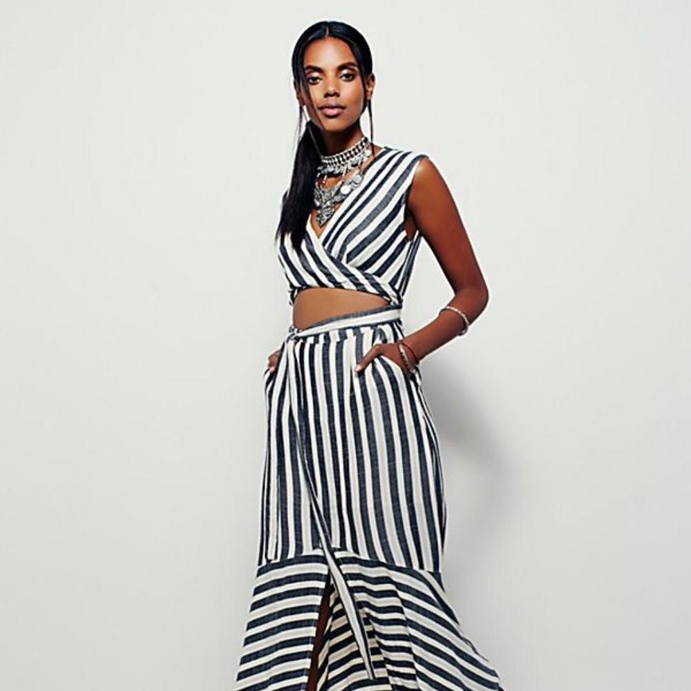 LA Babe Stripe Midi Dress